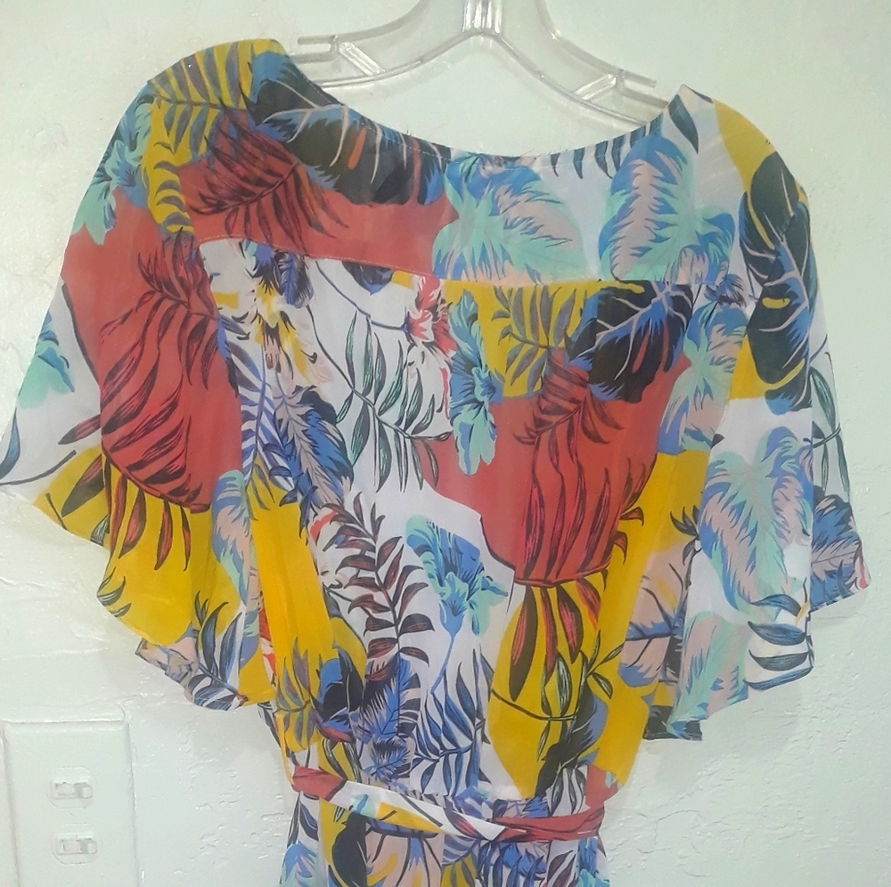 Tropical High low blouse